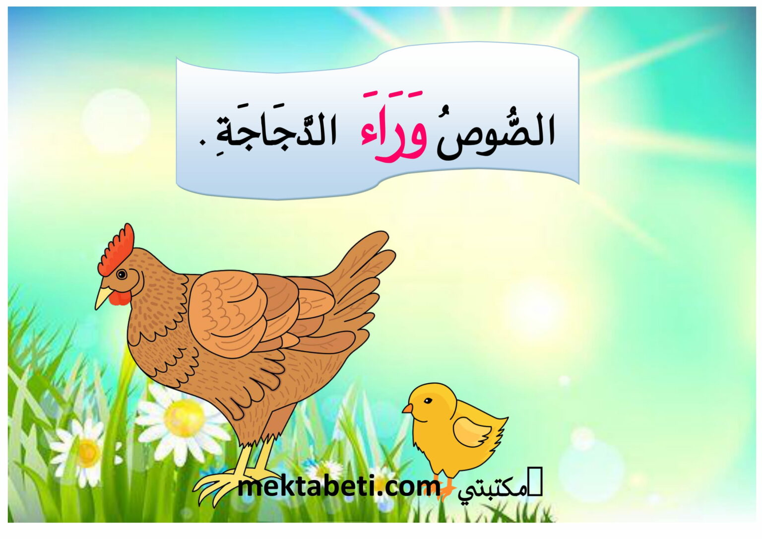 معلقات فوق تحت يمين يسار أمام وراء - مكتبتي المنصة التعليمية